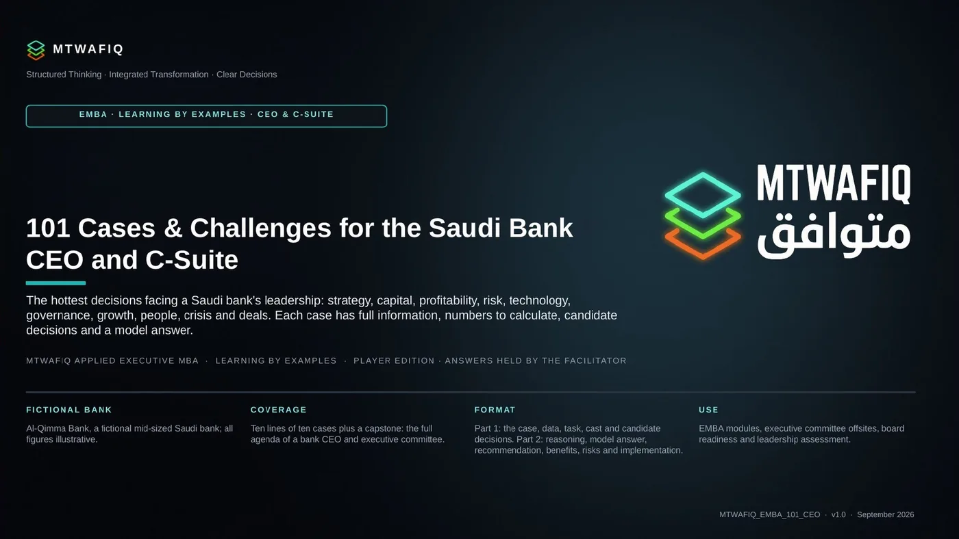 101 Cases & Challenges for the Saudi Bank CEO and C-Suite — Player Edition